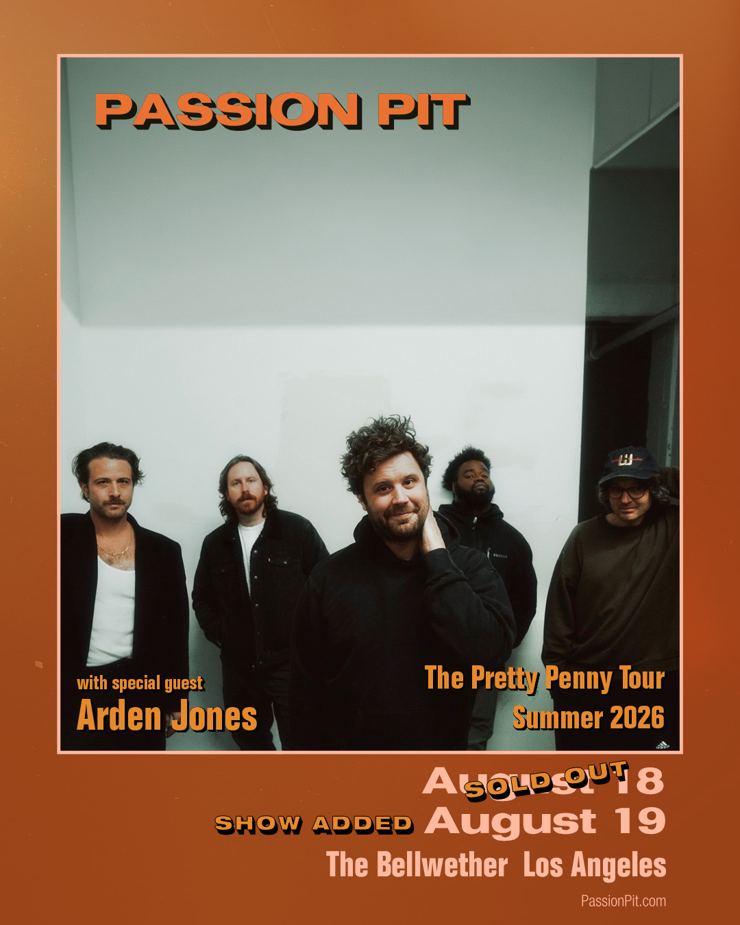 Member Only: Passion Pit at The Bellwether on August 19th